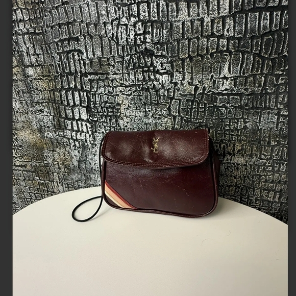 Yves Saint Laurent Vintage 1960 Safari Collection Deep Red Leather Crossbody Bag - Picture 11 of 16